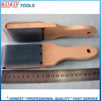 Stainless Steel Steel File Cleaning Brushes with Wooden Handle