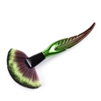 Brown Green Leaves Single Makeup Brushes Flame Brush Loose Powder Flat Head Brush 7 Models Makeup Tool